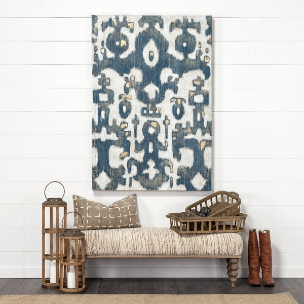 Mercana Alder Elegant Upholstered Accent Bench with Mango Wood Base - Ideal for Global and Coastal Decor 68744