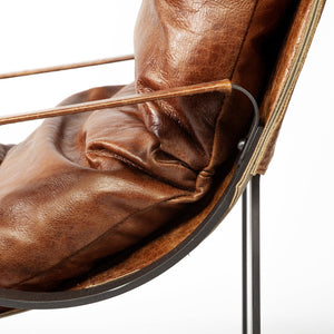 Mercana Hornet Accent Chair - Luxurious Unibody Seat with Industrial Frame for Modern Living Spaces & Comfort 50405