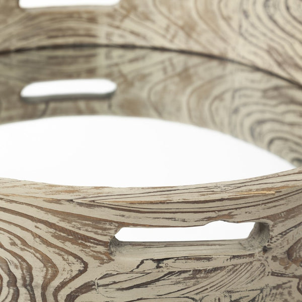 Mercana Whittier Versatile Reclaimed Wood Tray - Rustic Decor & Functional Serving Solution for Your Home Brown Wood | Mirror | 20W 37168