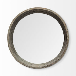 Mercana Whittier Versatile Reclaimed Wood Tray - Rustic Decor & Functional Serving Solution for Your Home Brown Wood | Mirror | 28W 37169