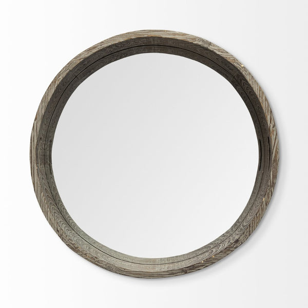 Mercana Whittier Versatile Reclaimed Wood Tray - Rustic Decor & Functional Serving Solution for Your Home Brown Wood | Mirror | 28W 37169