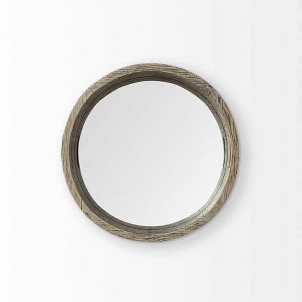 Mercana Whittier Versatile Reclaimed Wood Tray - Rustic Decor & Functional Serving Solution for Your Home Brown Wood | Mirror | 20W 37168