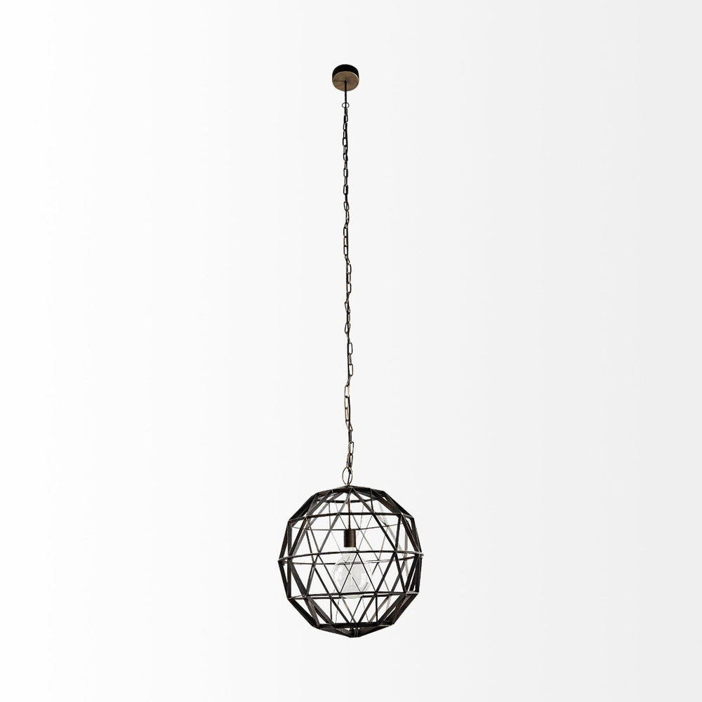 Mercana Dyson I Triangular Orb Pendant Light - Striking Industrial Design for Contemporary Spaces 67955