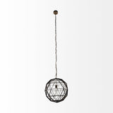 Mercana Dyson I 18x18 Black Metal Triangular Orb Pendant Light  67955