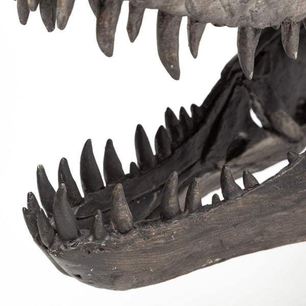 Mercana Lagrane Tyrannosaurus Rex Skull Replica - Stunning Fossilized Décor for Unique Themed Spaces Brown Resin | 12H 67025
