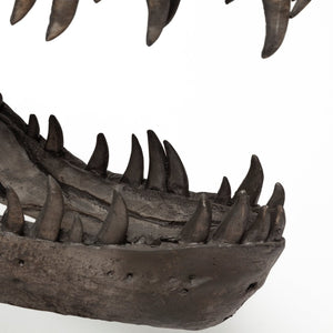 Mercana Lagrane Tyrannosaurus Rex Skull Replica - Stunning Fossilized Décor for Unique Themed Spaces Brown Resin | 20H 57430
