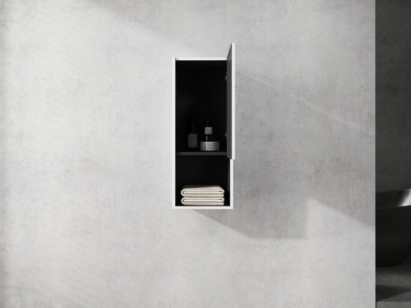 English Elm 12" Bathroom Side Cabinet - Modern Wall-Mounted Design With Soft-Close Doors For Stylish Storage W999P248645