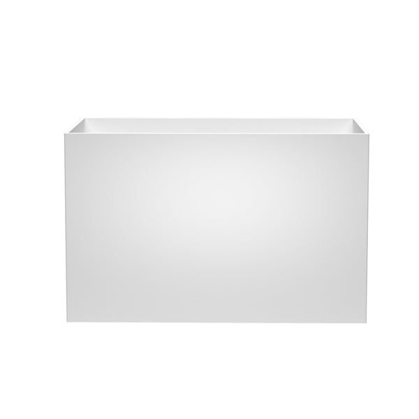 English Elm 47 Inch Oval Freestanding Stone Resin Soaking Tub Matte White Spa Bath W3034P279506
