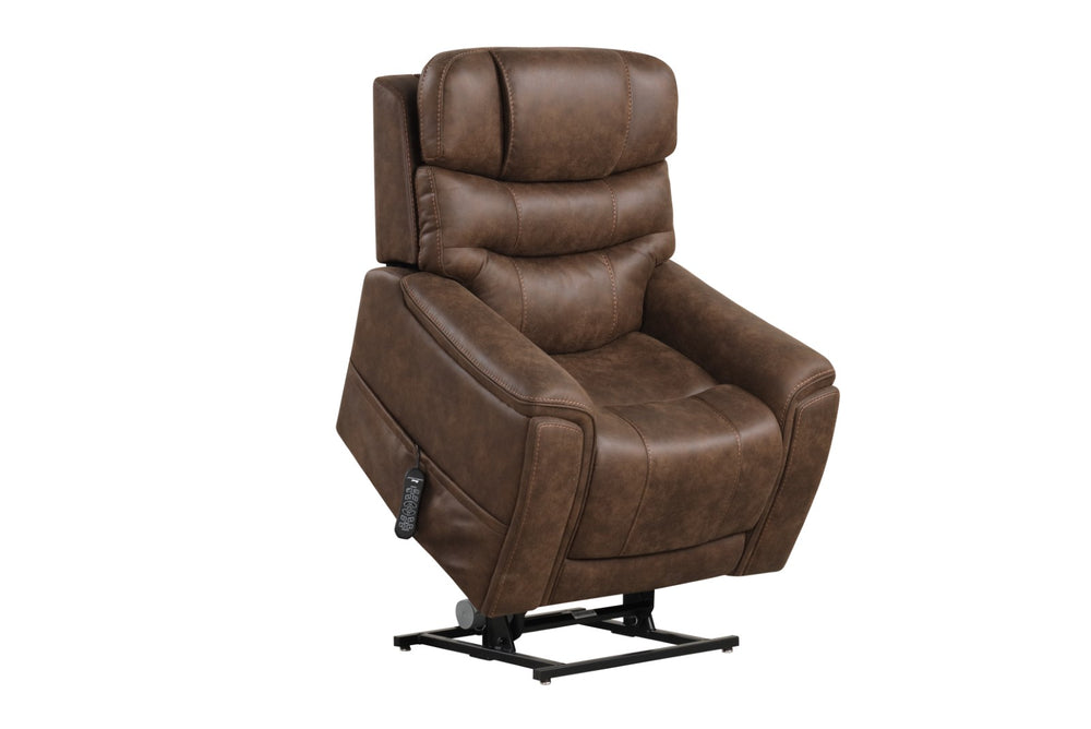 English Elm Walnut Guinevra Transitional Lift Chair with Dual Motors, Steel Seat Box, USB Port, Wired Controller B2741P387683