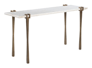 Zuo Modern Rench Console Table - Elegant White Marble & Iron Design For Modern Living Spaces & Entryways White Natural Marble,Iron 110593-zuo-modern