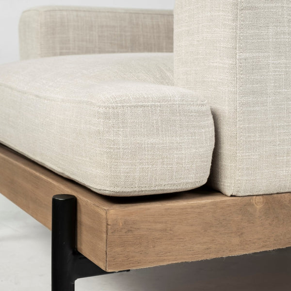 Mercana Colburne Luxurious Accent Chair with Sturdy Wood and Iron Frame for Stylish Modern Interiors 68755