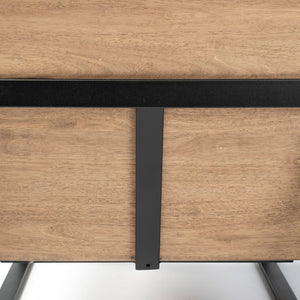 Mercana Stamford Accent Chair - Genuine Leather Comfort with Wood Back & Sturdy Metal Frame for Modern Style 68759