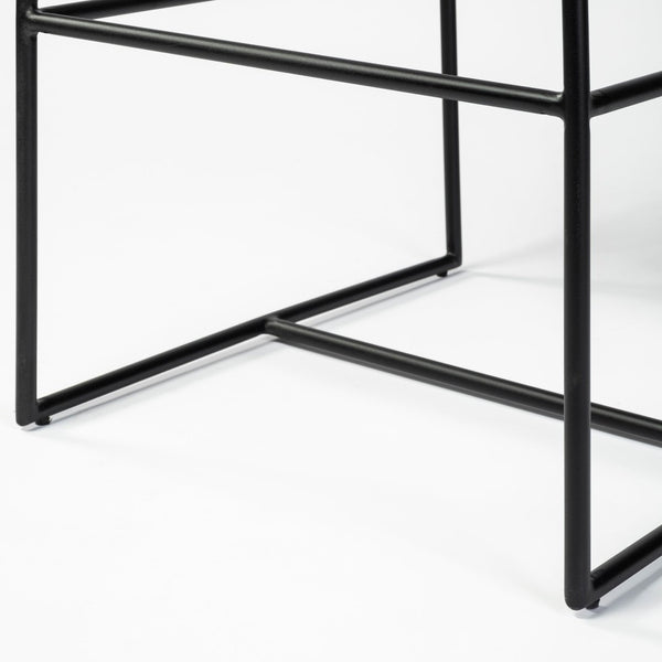 Mercana Stamford 40" Upholstered Seat with Wood Back Accent – Stylish, Comfortable Stool for Modern Spaces 68762