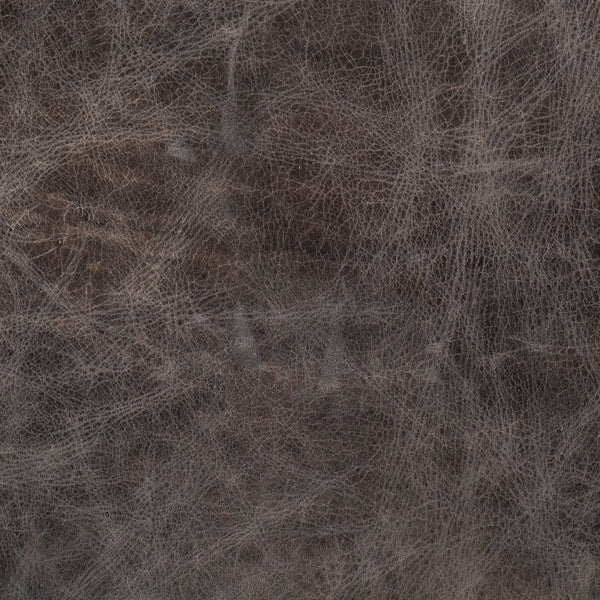 Mercana Kavalan Modern Industrial Counter Stool with Genuine Leather Seat and Durable Sturdy Metal Frame Ebony Leather | Black Metal | Counter 68765