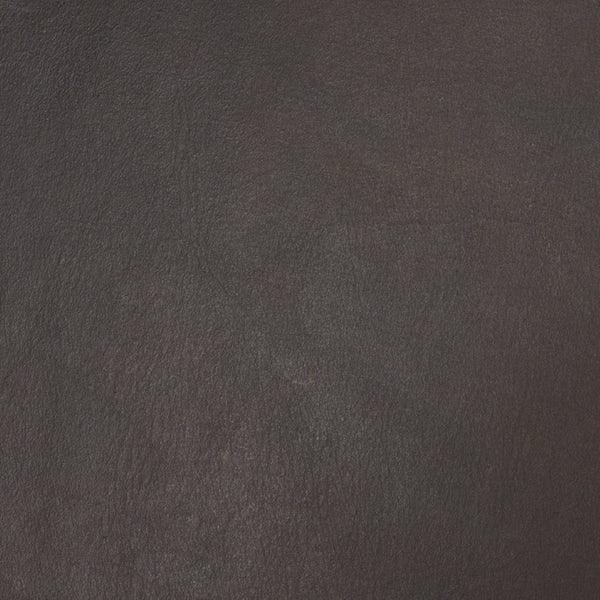 Mercana Kavalan Modern Industrial Counter Stool with Genuine Leather Seat and Durable Sturdy Metal Frame Ebony Leather | Black Metal | Bar 68766