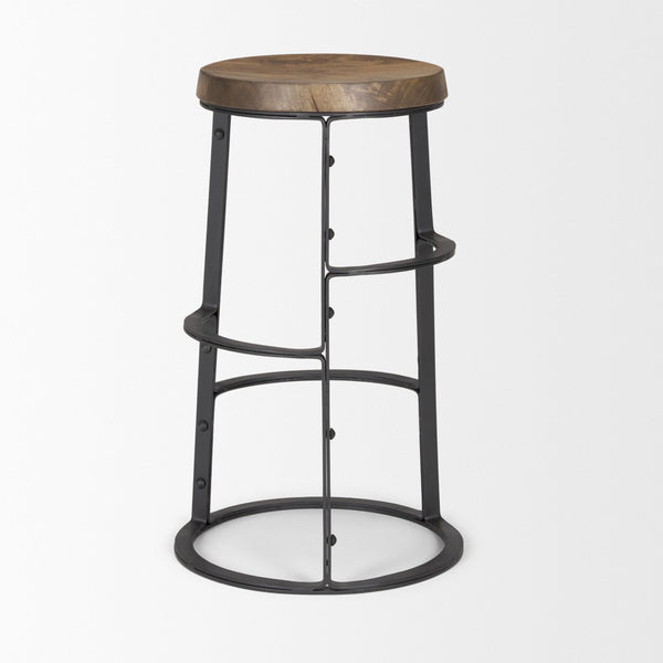 Mercana Neo Contemporary Counter-Height Stool with Ergonomic Wooden Seat for Stylish Dining and Bars 67903