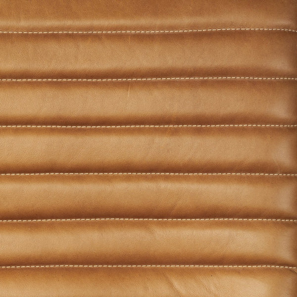 Mercana Grosjean Accent Chair – Luxurious Cognac Leather Wrap on Sturdy Metal Frame for Timeless Style 69131