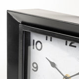 Mercana Ralph I Black Metal Square Table Clock 68736