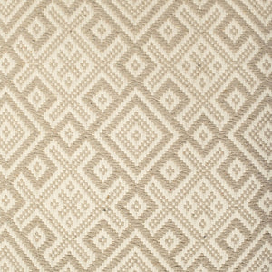 Mercana Avery Upholstered Accent Bench with Antique Metal Base – Stylish Entryway & Living Room Seating Off-White Fabric | Nickel Metal 68742