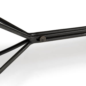 Mercana Papillion III 66" Solid Acacia Wood Dining Bench with Sculptural Iron Base for Stylish Seating Solutions Blonde Wood | Black Metal 68754-AB