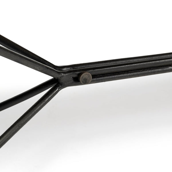 Mercana Papillion III 66" Solid Acacia Wood Dining Bench with Sculptural Iron Base for Stylish Seating Solutions Blonde Wood | Black Metal 68754-AB