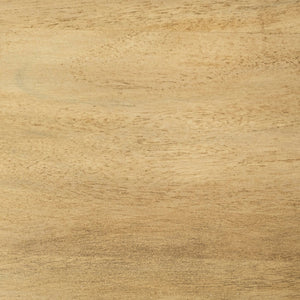 Mercana Papillion III 66" Solid Acacia Wood Dining Bench with Sculptural Iron Base for Stylish Seating Solutions Blonde Wood | Black Metal 68754-AB