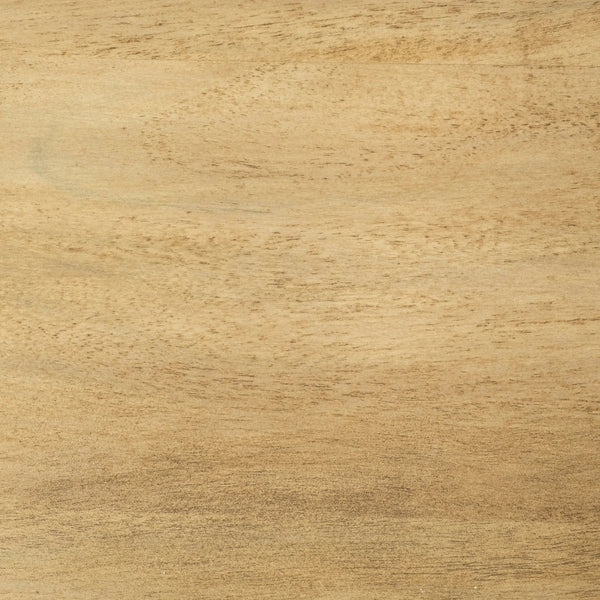 Mercana Papillion III 66" Solid Acacia Wood Dining Bench with Sculptural Iron Base for Stylish Seating Solutions Blonde Wood | Black Metal 68754-AB