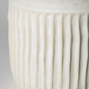 Mercana Judy Handcrafted Ceramic Vase in Soft Cream - Timeless Accent for Modern Home Decor & Arrangements Eggshell Ceramic | 12H 68783