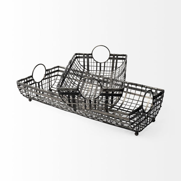 Mercana Kenneth Industrial-Chic Metal Baskets for Stylish Organization in Any Room – Durable & Versatile Storage 68786
