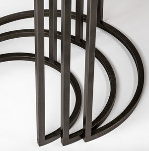 Mercana Glover Set of 3 Rustic Industrial Nesting Accent Tables for Stylish Living Room Décor and Flexibility 68814