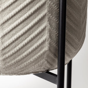 Mercana Mabel Elegant Metal Plant Stands with Black Iron Base for Stylish Indoor Greenery Display Eggshell Metal | Set of 2 68815