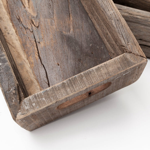 Mercana Vernon Rustic Reclaimed Wood Serving Tray - Versatile Décor for Urban Loft & Modern Farmhouse Style Brown Reclaimed Wood 68860
