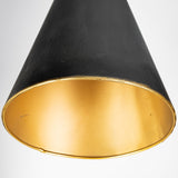 Mercana Eris III (58.3"H) Black/Brass Metal Cone Shade Floor Lamp  68977