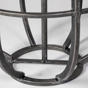 Mercana Bella Cylindrical Cage Lantern - Modern Candle Holder for Stylish Ambiance in Home Decor Spaces Black Metal | 30H 68979