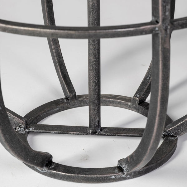 Mercana Bella Cylindrical Cage Lantern - Modern Candle Holder for Stylish Ambiance in Home Decor Spaces Black Metal | 40H 68980