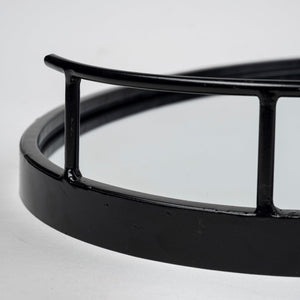 Mercana Ansel Oval Serving Tray – Elegant Modern Design with Mirrored Glass Base & Easy Grip Handles 68984