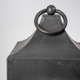 Mercana Ina Short Charcoal Metal Candle Holder Lantern  68989