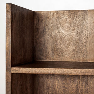 Mercana Glenn Contemporary Hall Tree with Cream Fabric Seat, 3 Drawers & Hooks for Stylish Entryway Storage 69019