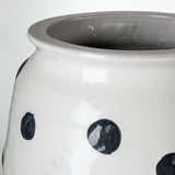 Mercana Polka Large 32H White Ceramic Polka Dot Vase  69047