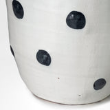 Mercana Polka Large 32H White Ceramic Polka Dot Vase  69047