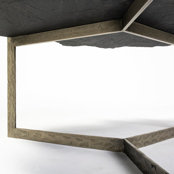 Mercana Shale 37" Irregular Live-Edge Coffee Table with Unique Natural Texture and Elegant Design Elements 69049-AB