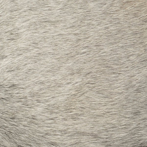 Mercana Jessie Accent Bench: Luxurious Leather Upholstery with Sturdy Metal Base for Modern Living Spaces White/Gray Hair-On-Hide | Gold Metal 69060