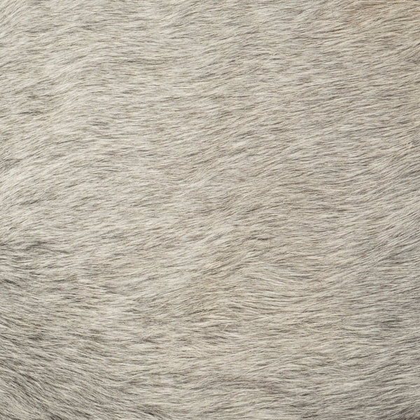 Mercana Jessie Accent Bench: Luxurious Leather Upholstery with Sturdy Metal Base for Modern Living Spaces White/Gray Hair-On-Hide | Gold Metal 69060