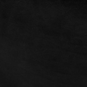 Mercana Minara 36" Square Ottoman – Stylish Leather & Metal Accent for Modern Living Spaces & Versatile Use Black Leather | Gold Metal 69059