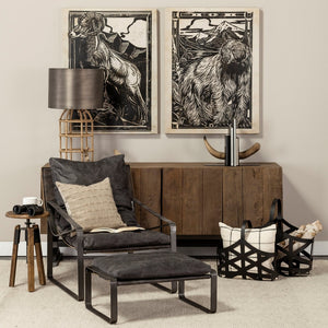 Mercana Nickerson Sculptural Bull Horn Bookends Set of 2 – Modern Desert Decor for Shelves and Desks 57871