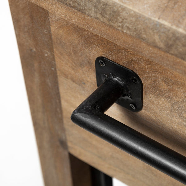 Mercana Stuart Versatile Rolling Kitchen Island with Solid Wood Top and Two-Tier Storage for Modern Spaces 67103