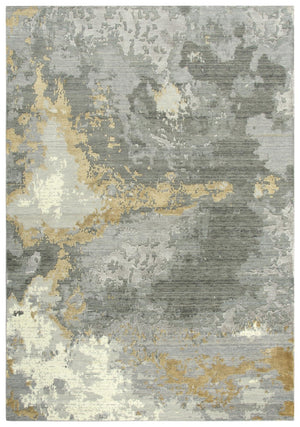 Alora Decor Radiant Gray Abstract Rug With Plush New Zealand Wool Blend, Hand-Finished Edges And Subtle Sheen 10' x 13' 00400410100330113