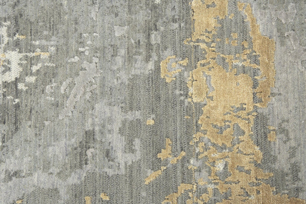Alora Decor Radiant Gray Abstract Rug With Plush New Zealand Wool Blend, Hand-Finished Edges And Subtle Sheen 10' x 13' 00400410100330113
