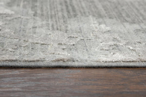 Alora Decor Radiant Gray Runner Rug With New Zealand Wool Blend, Hand-Finished Edges, Distressed Modern Elegance And Subtle Shimmer 3' x 10' 00400410100330310