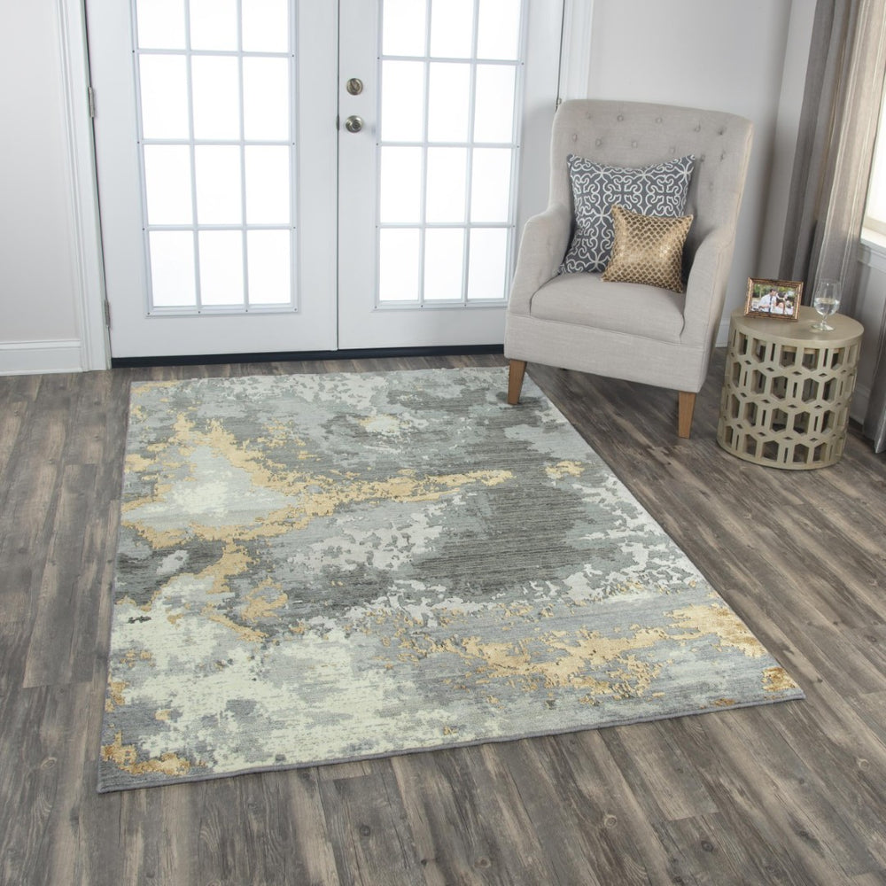Alora Decor Radiant Gray Runner Rug With New Zealand Wool Blend, Hand-Finished Edges, Distressed Modern Elegance And Subtle Shimmer 3' x 10' 00400410100330310